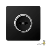 کلید و پریز آسیا مدل کریستال مشکی نقره ای - Image 4