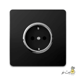 کلید و پریز آسیا مدل کریستال مشکی نقره ای - Image 5