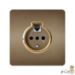 کلید و پریز آسیا مدل کریستال بژ - Image 6