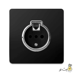 کلید و پریز آسیا مدل کریستال مشکی نقره ای - Image 6