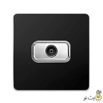 کلید و پریز آسیا مدل کریستال مشکی نقره ای - Image 7