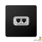 کلید و پریز آسیا مدل کریستال مشکی نقره ای - Image 12